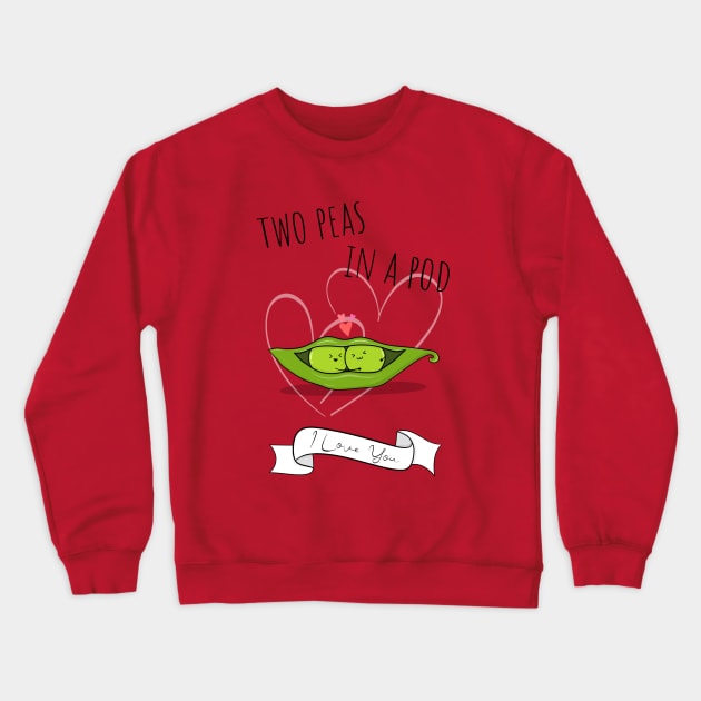 Two Peas In A Pod Crewneck Sweatshirt by ShutterStudios